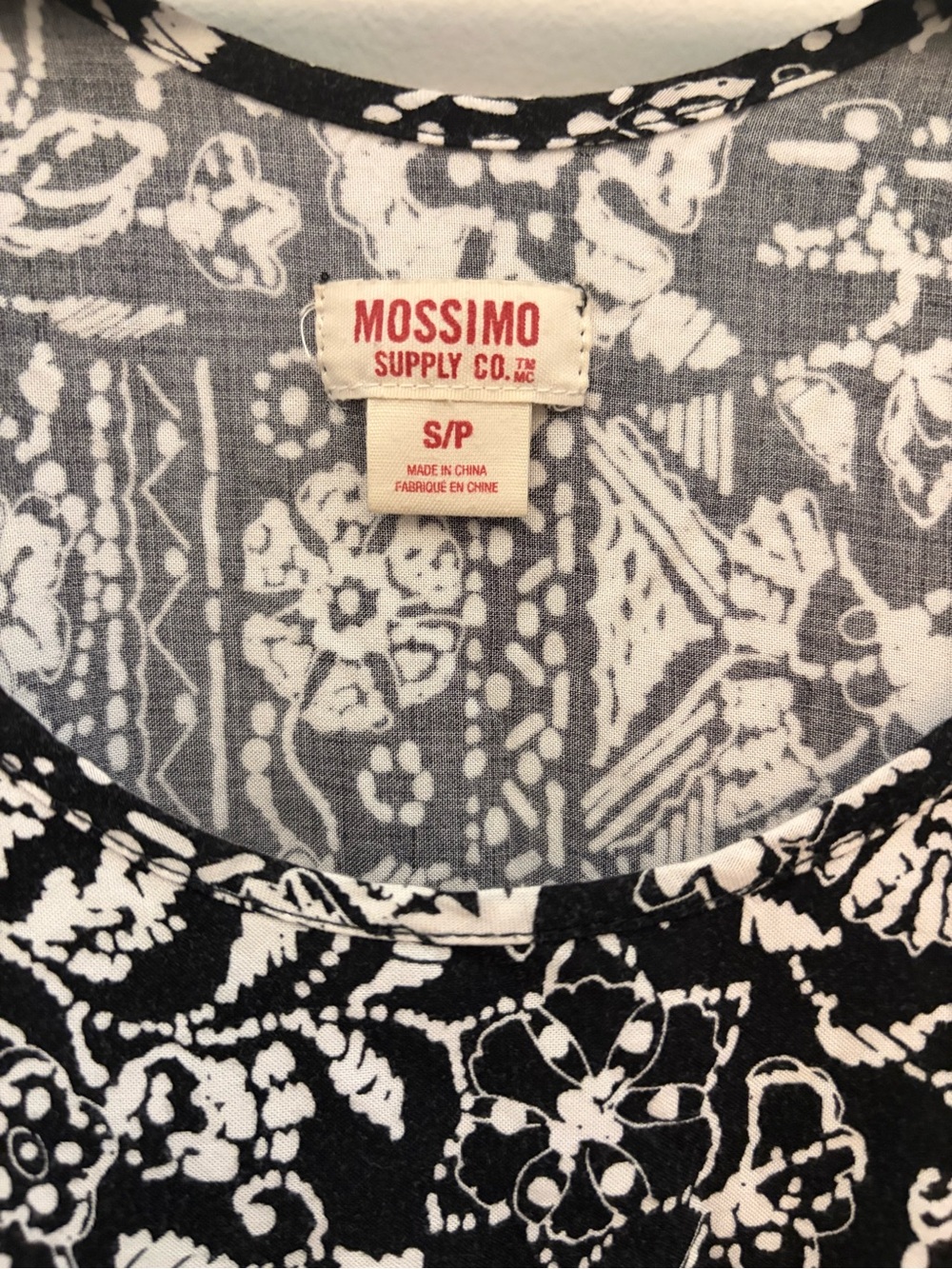 Mossimo Supply Co. Black and White Floral Print Tank Dress - Picture 2 of 2
